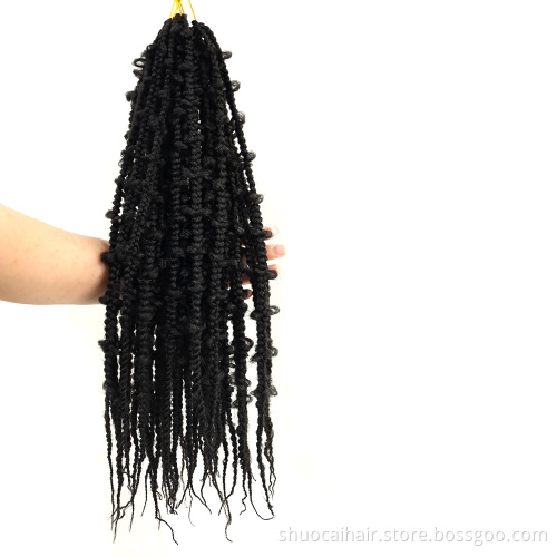 Long Color butterfly Locs Hair Synthetic 22 inch Wavy Senegalese Twist Crochet Braid Extension For Black Women Braiding Hair